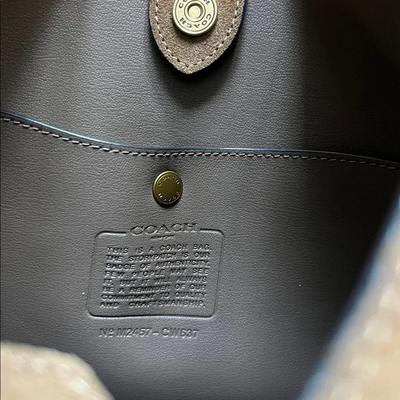 Coach Brooklyn 28 Brown Suede Hobo Bag - Picture 8 of 9